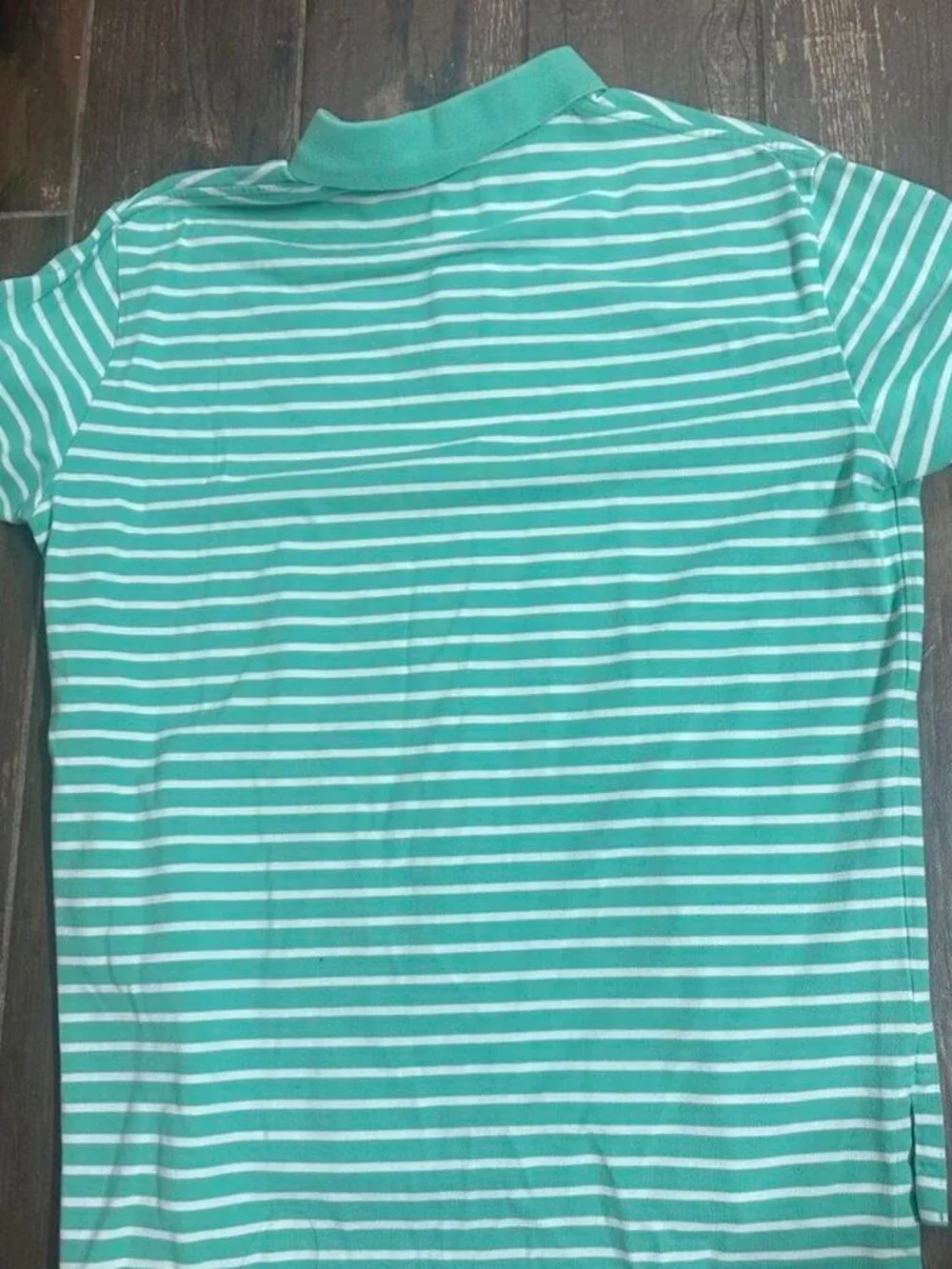 Ralph Lauren men’s green striped polo shirt Size L #preppy #golfwear